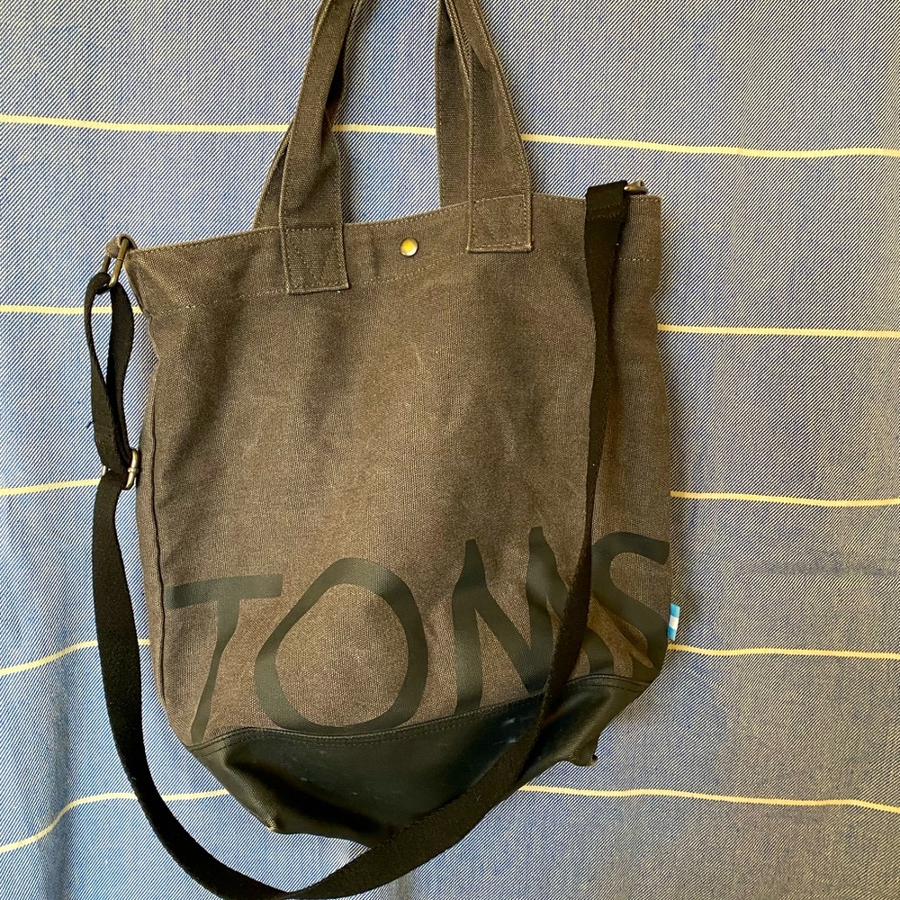 Toms dark dray Canvas Tote Bag